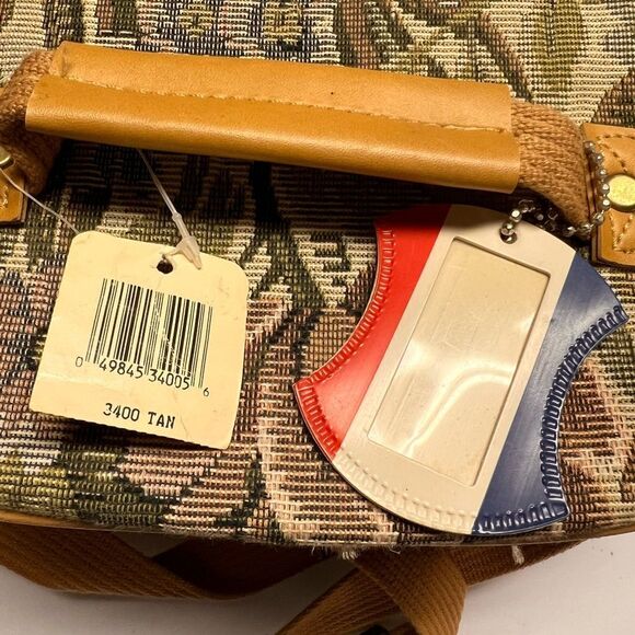 American Tourist Tan Tapestry Train Case Carry On Bag Vintage - Picture 10 of 16